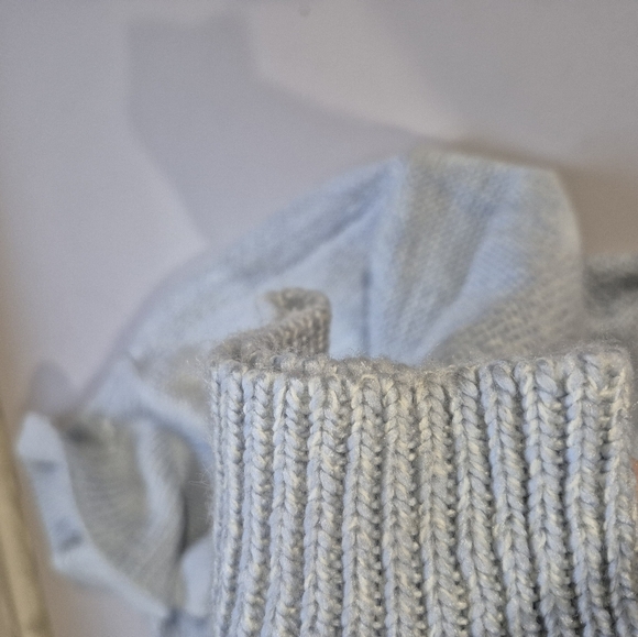 Haven Well Within Sweater Womens XXL Icy Blue Funnel Neck Chunky Knit - Picture 5 of 6